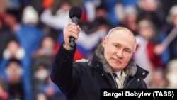 Владимир Путин в Лужниках, 22 февраля 2023 года