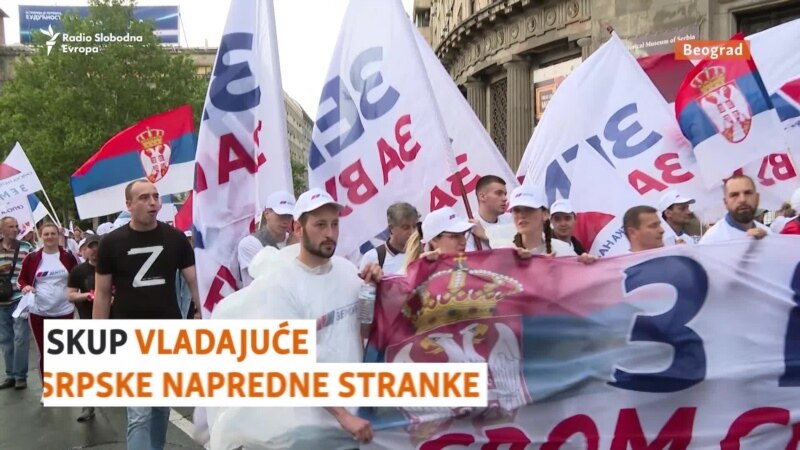 Hiljade ljudi iz Srbije i susednih država na skupu podrške Vučiću u Beogradu