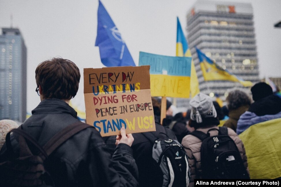 Një tubim i refugjatëve ukrainas në Berlin.
