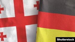 Флаги Грузии и Германии