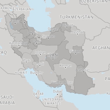 Provinces with less than 100 in jail Map