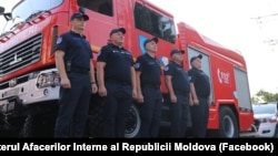 O parte din echipa de pompieri a IGSU al MAI care a plecat în misiunea de pre-poziționare a echipelor de stingere a incendiilor de pădure în Republica Elenă pe 13 iulie