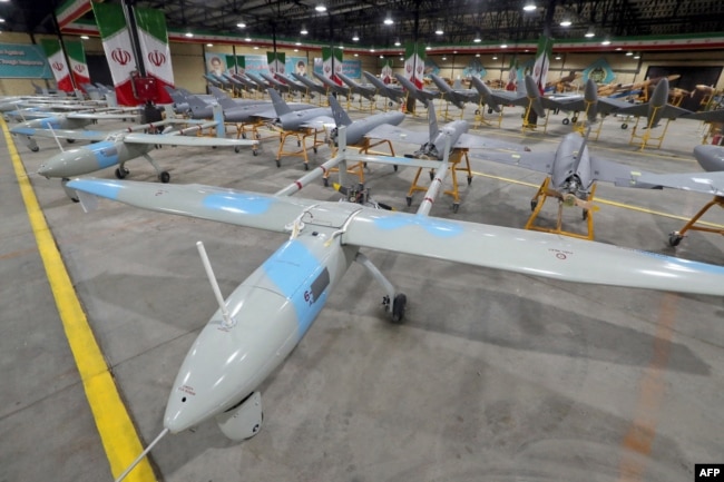 مراسم رونمایی از هواپیماهای بدون سرنشین ساخت ایران؛ منتشر شده از سوی ارتش جمهوری اسلامی