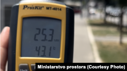 Ministarstvo prostora izmerilo je u centru Beograda temperaturu veću od 43 stepena.