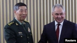 Министры обороны КНР и РФ Ли Шанфу и Сергей Шойгу. Московская область, 15 августа 2023 года