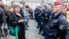 Tüntetés a pedagógusok jogállását módosító törvénytervezet ellen a budapesti Kálvin téren 2023. április 24-én