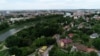 Вид на городе Берегово в Закарпатской области. Украина, 2023 год