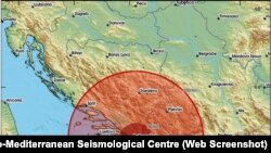 Црна Гора - БиХ, земјотрес