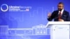 Міністр закордонних справ Великої Британії Джеймс Клеверлі спілкується з представниками ЗМІ під час Конференції з відновлення України. Лондон, 21 червня 2023 року