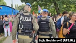 Policija tokom Pete bh. provorke ponosa, Sarajevo, 22. juni 2024.