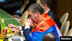 Vučić na sjednici Generalne skupštine UN-a, 23. maja 2024.