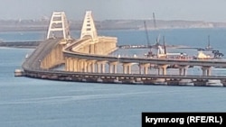 Заграждения у Керченского моста. Июнь 2024 года