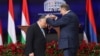Лидерът на босненските сърби Милорад Додик удостоява премиера на Унгария Виктор Орбан с държавно отличие в Баня Лука, Босна, 5 април 2024 г.