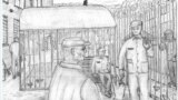 «Палітычныя» у магілёўскай калёніі. Малюнак Алега Грузьдзіловіча