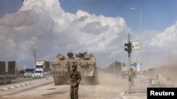 Израильская военная техника возле границы с сектором Газы. 15 октября 2023 года