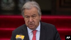 Antonio Guterres u obraćanju medijima u Katmanduu, Nepal, 29. oktobra 2023.