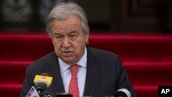 Antonio Guterres u obraćanju medijima u Katmanduu, Nepal, 29. oktobra 2023.