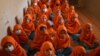 Girls attend class at a school in Zabul, Afghanistan.