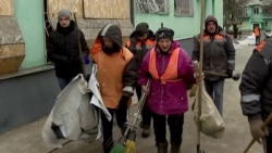 Ukraine's Frontline Street Cleaners Tidy Rubble Instead Of Trash