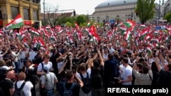 Tüntetés Budapesten 2024. április 6-án
