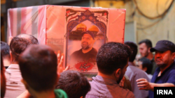 ისლამური რევოლუციის გუშაგთა კორპუსის წევრის, საიდ აბიარის დაკრძალვა. დამასკი, 3 ივნისი, 2024.