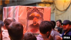 A funeral was held for Saeed Abyar and others killed in the suspected Israeli strike in Syria on June 3.