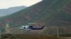 Вертолёт с президентом Ирана на борту после взлёта в районе азербайджано-иранской границы 19 мая 2024 года