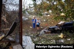 Жители района, пострадавшего от российского ракетного удара