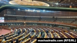 د پاکستان د قامي اسمبلۍ په تالار کې د غونډې یو پخوانی انځور.