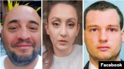 Three members of the group -- Bizer Dzhambazov (left), Katrin Ivanova (center), and Orlin Rusev -- have also been accused of possessing false documents.
