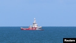 Brod s humanitarnom pomoći kod obale Gaze, 15. marta 2024.