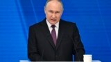 ولادیمیر پوتین، رئیس‌جمهور روسیه در سخنرانی امسال وضعیت کشور. مسکو