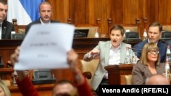 Premijerka Ana Brnabić na sednici Skupštine, 5. septembar 2023.
