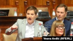 Premijerka Srbije Ana Brnabić u Skupštini Srbije, 5. septembar 2023. 