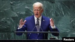 ABD prezidenti Joe Bidenniñ BM Baş Assambleyasınıñ 78-inci sessiyasında çıqışı. New York, 2023 senesi sentâbrniñ 19-ı