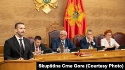 Skupština Crne Gore tokom zasedanja na kojem je odobrena rekonstrukcija Vlade, 23. jul 2024.