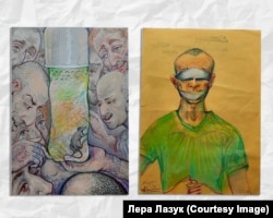 Bjellorusi, pikturat që artisti Ales Pushkin i bëri në burg.