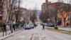 Një rrugë në Mitrovicën e Veriut, janar 2024.