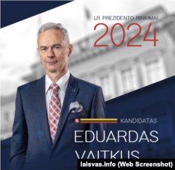 Эдуардос Вайткус на предвыборном плакате