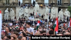 Акция протеста против правительства Виктора Орбана в Будапеште, 6 апреля 2024 года