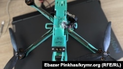 Сбитый российский FPV дрон-камикадзе "Бумеранг"