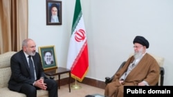 Iran - Iran's Supreme Leader Ayatollah Ali Khamenei meets Armenian Prime Minister Nikol Pashinian, Tehran, May 22, 2024.