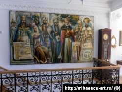 Tabloul cu familia Doldurea, pictat de Vintilă Mihăescu, a fost expus în restaurantul familiei.