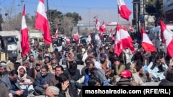 In Quetta, members of Pakhtunkhwa National Awami Party protested against alleged fraud in th recent elections.