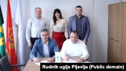 Potpisivanje ugovora Rudnika uglja Pljevlja i firme Energy Industrial Holding. Foto: Rudnik uglja