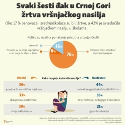 Infographic- Peer and school violence in Montenegro