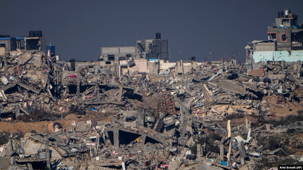 ویرانه‌های بازمانده از حملات اسرائیل در غزه