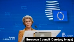 Ursula von der Leyen at the European Council summit in Brussels, 23 March 2023