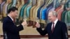 Chinese leader Xi Jinping and Russian President Vladimir Putin toast during a March summit in Moscow.