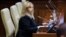 Anca Dragu, governor of the National Bank of Moldova, attends hearings in parliament in Chisinau on December 22.